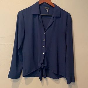 1. State tie front blouse